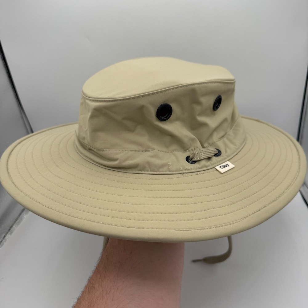 Tilley‎ Airflo Wide Brim Hat Beige S/M Outdoor Sun Protection Booney Hat